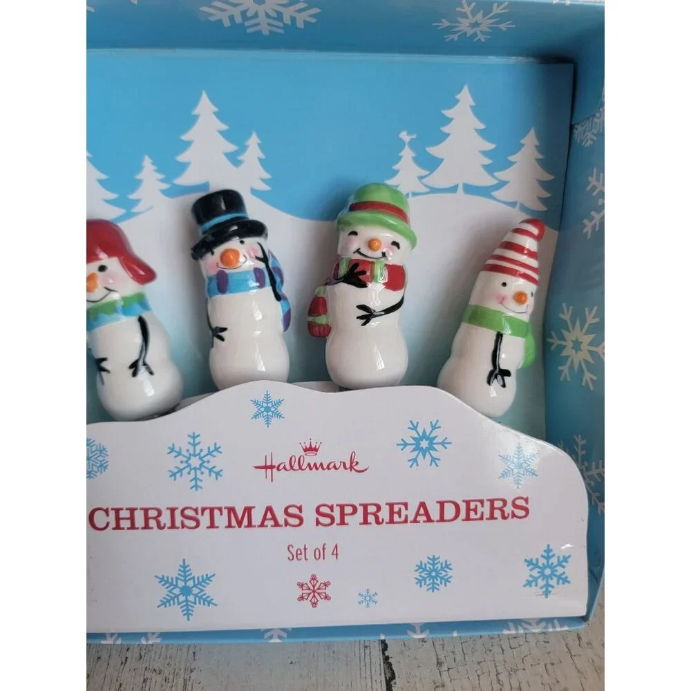 Hallmark Christmas spreadables snowman‎ Xmas home decor kitchen